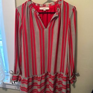 Loft Striped drop waist dress